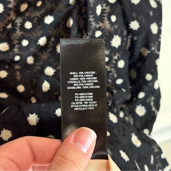 Aritzia Sunday Best Bonita Mini Dress Black / White Daisy Pattern Medium - Picture 10 of 10